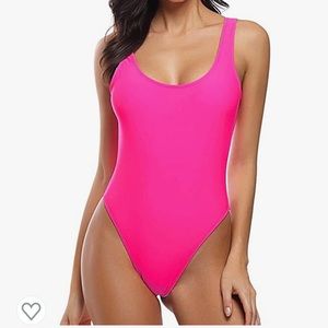 Hot Pink One piece bathing suit
